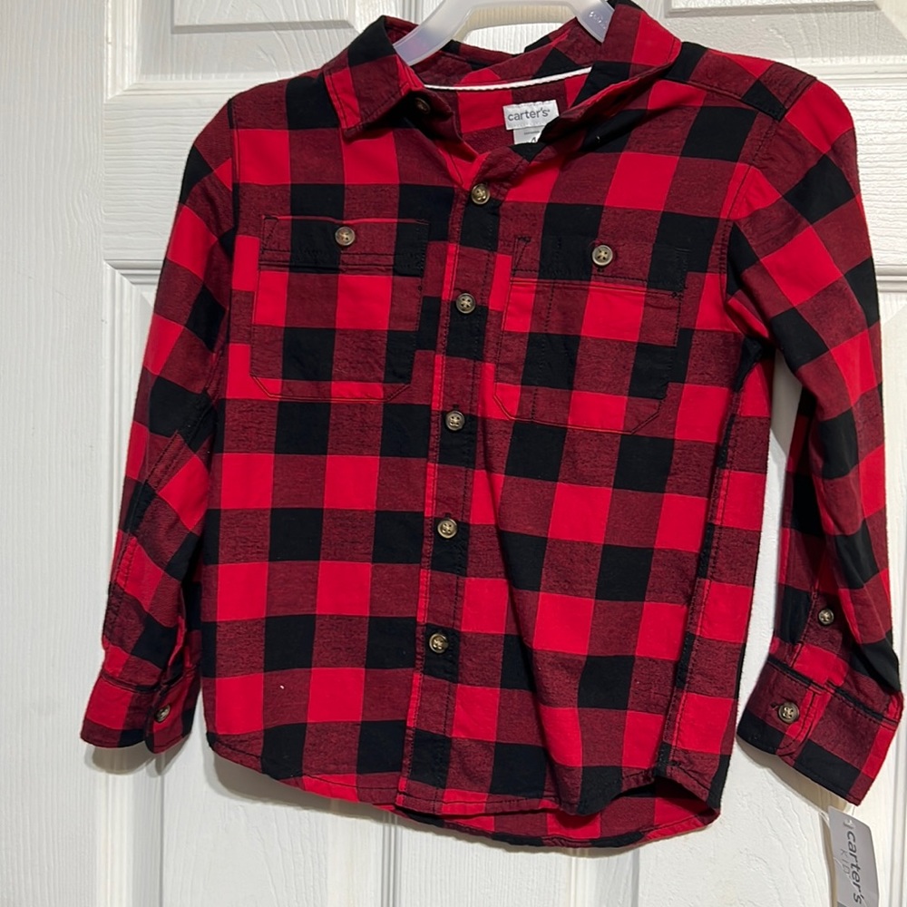 Carter plaid red/ Black